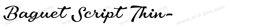 Baguet Script Thin字体转换